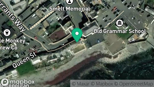 Map showing 1, QUEEN STREET, CASTLETOWN, ISLE OF MAN, IM9 1PB