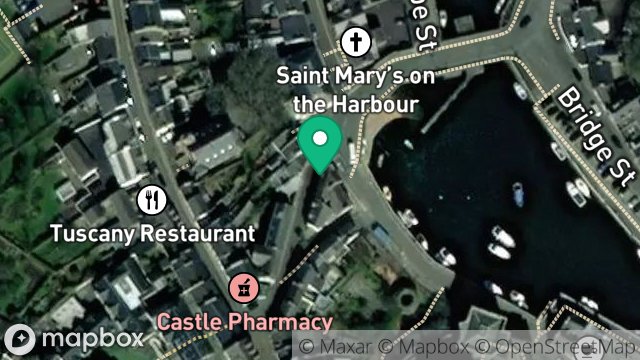 Map showing BANK HOUSE, BANK STREET, CASTLETOWN, ISLE OF MAN, IM9 1AT