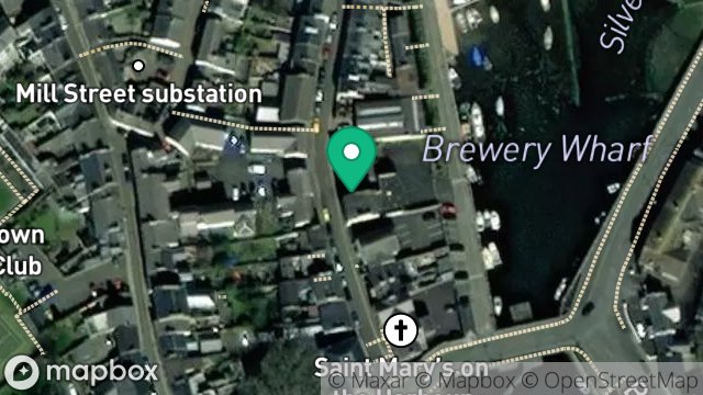 Map showing ISLE OF MAN BREWERIES, SHIP INN, HOPE STREET, CASTLETOWN, ISLE OF MAN, IM9 1AS