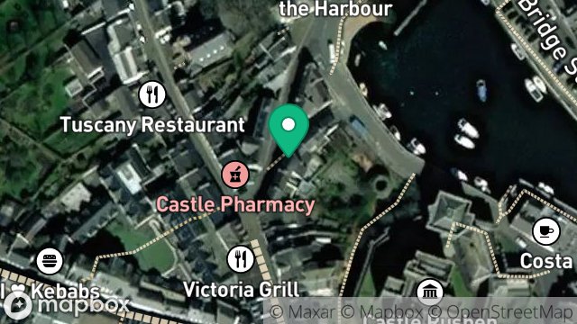 Map showing 6, BANK STREET, CASTLETOWN, ISLE OF MAN, IM9 1AT
