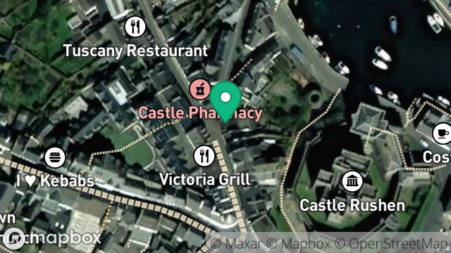 Map showing 16, MALEW STREET, CASTLETOWN, ISLE OF MAN, IM9 1AB