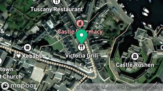 Map showing SHOP, 13, MALEW STREET, CASTLETOWN, ISLE OF MAN, IM9 1AB