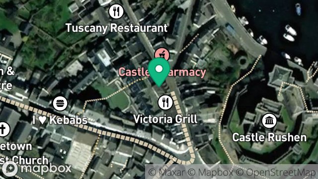 Map showing CHRIS BLACKBURN ESTATE AGENTS, 15, MALEW STREET, CASTLETOWN, ISLE OF MAN, IM9 1AB