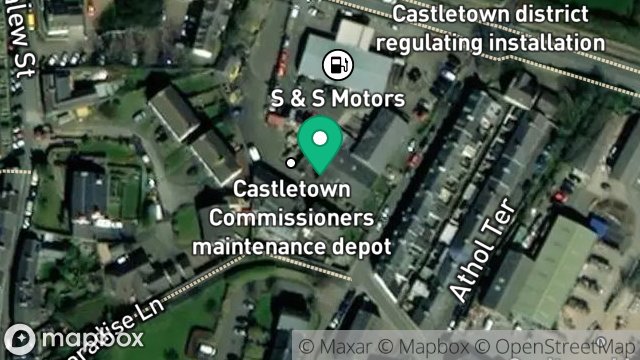 Map showing NEW YARD, MILNER TERRACE, CASTLETOWN, ISLE OF MAN, IM9 1TE
