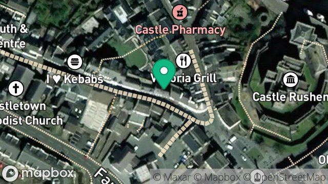 Map showing THE COURTYARD SHOPS, 6, ARBORY STREET, CASTLETOWN, ISLE OF MAN, IM9 1LJ