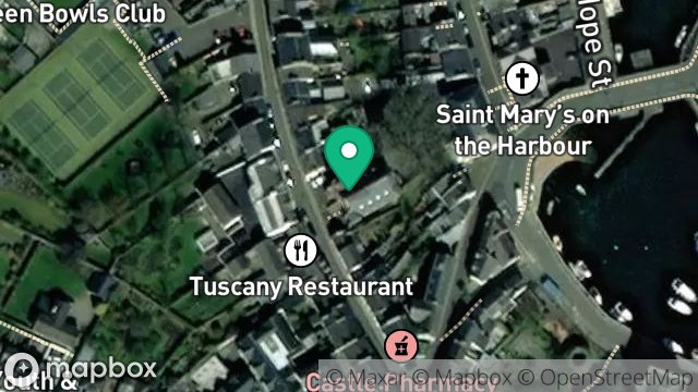 Map showing OFFICES, 32-34, MALEW STREET, CASTLETOWN, ISLE OF MAN, IM9 1AF