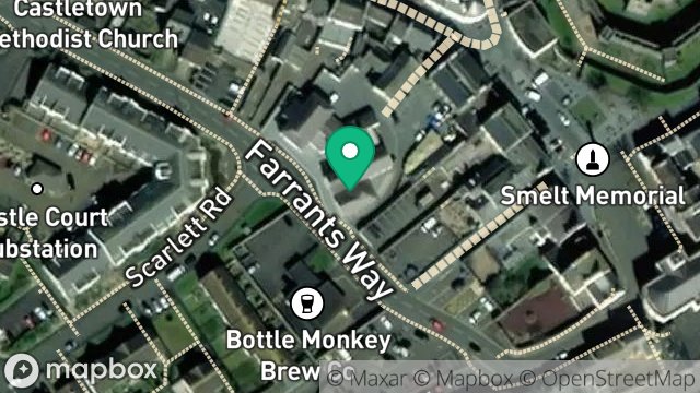 Map showing CASTLETOWN POLICE STATION, CASTLETOWN CIVIC CENTRE, 1, FARRANTS WAY, CASTLETOWN, ISLE OF MAN, IM9 1NR