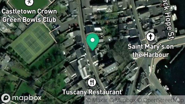 Map showing 38, MALEW STREET, CASTLETOWN, ISLE OF MAN, IM9 1AF