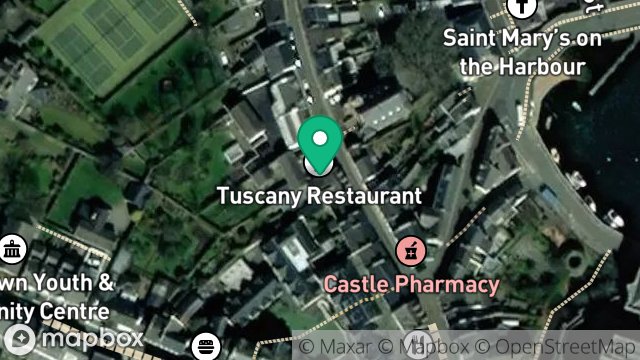 Map showing ANGIOLINOS PIZZA, 31, MALEW STREET, CASTLETOWN, ISLE OF MAN, IM9 1AD