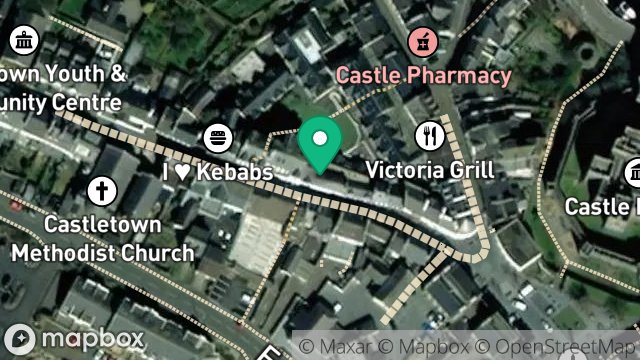 Map showing HOUSE, 12, ARBORY STREET, CASTLETOWN, ISLE OF MAN, IM9 1LJ
