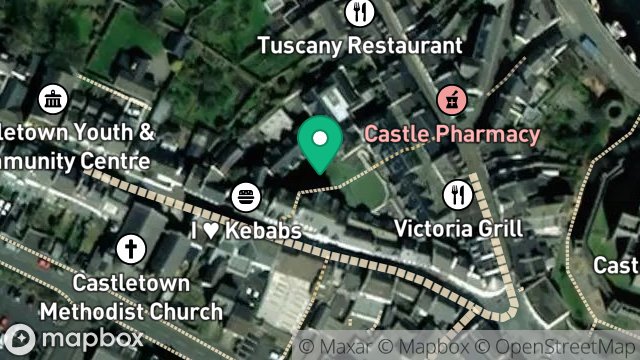 Map showing CALLOWS YARD, ARBORY STREET, CASTLETOWN, ISLE OF MAN, IM9 1DQ