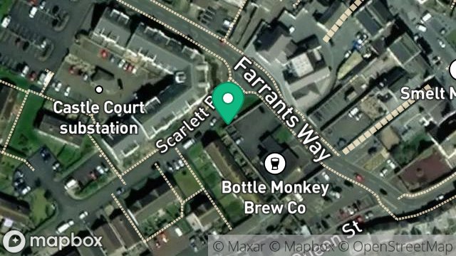 Map showing PUMP STATION, QUEEN STREET, CASTLETOWN, ISLE OF MAN, IM9 1NX