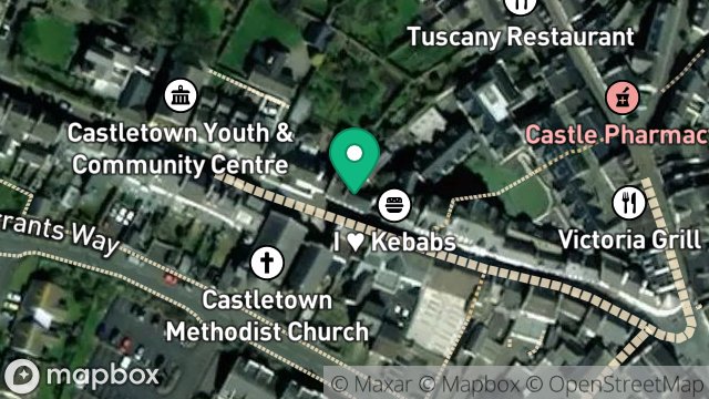 Map showing 28, ARBORY STREET, CASTLETOWN, ISLE OF MAN, IM9 1LJ