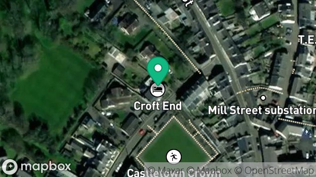 Map showing 2, THE CROFTS, CASTLETOWN, ISLE OF MAN, IM9 1LY