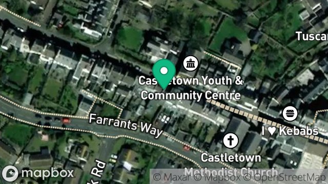 Map showing 43, ARBORY STREET, CASTLETOWN, ISLE OF MAN, IM9 1LL