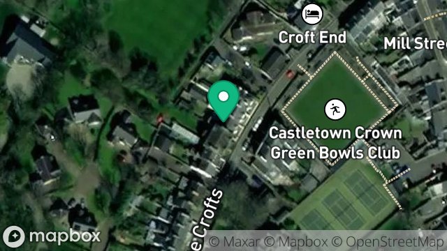 Map showing MERTON CROFT, THE CROFTS, CASTLETOWN, ISLE OF MAN, IM9 1LY