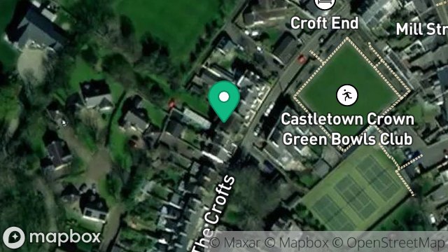 Map showing CROFT HOUSE, THE CROFTS, CASTLETOWN, ISLE OF MAN, IM9 1LY