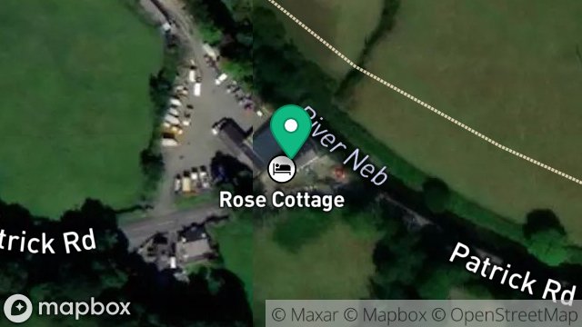 Map showing ROSE COTTAGE, PATRICK ROAD, ST. JOHNS, ISLE OF MAN, IM4 3BP