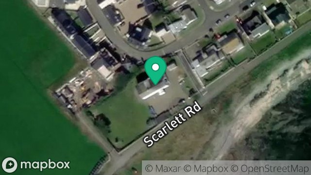 Map showing KNOCKRUSHEN HOUSE, SCARLETT, CASTLETOWN, ISLE OF MAN, IM9 1TA