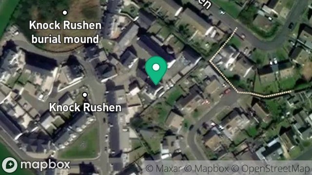 Map showing 34, KNOCK RUSHEN, SCARLETT, CASTLETOWN, ISLE OF MAN, IM9 1TQ