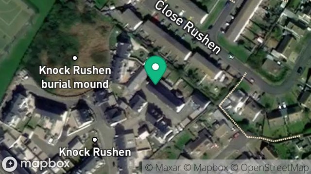 Map showing 30, KNOCK RUSHEN, SCARLETT, CASTLETOWN, ISLE OF MAN, IM9 1TQ