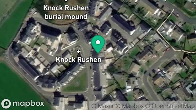 Map showing 36, KNOCK RUSHEN, SCARLETT, CASTLETOWN, ISLE OF MAN, IM9 1TQ