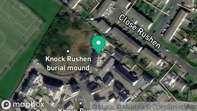 Map showing 25, KNOCK RUSHEN, SCARLETT, CASTLETOWN, ISLE OF MAN, IM9 1TQ