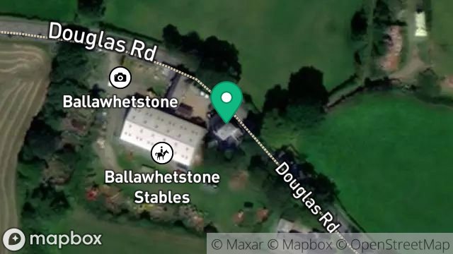 Map showing BALLAWHETSTONE FARM, DOUGLAS ROAD, BALLABEG, CASTLETOWN, ISLE OF MAN, IM9 4ED