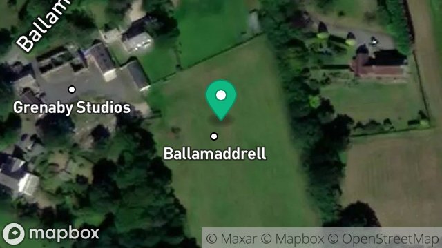 Map showing FIELD 425236, GRENABY ROAD, BALLABEG, CASTLETOWN, ISLE OF MAN, IM9 4HD