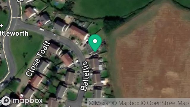 Map showing 15, BALLELLIS, BALLAWATTLEWORTH ESTATE, PEEL, ISLE OF MAN, IM5 1WZ