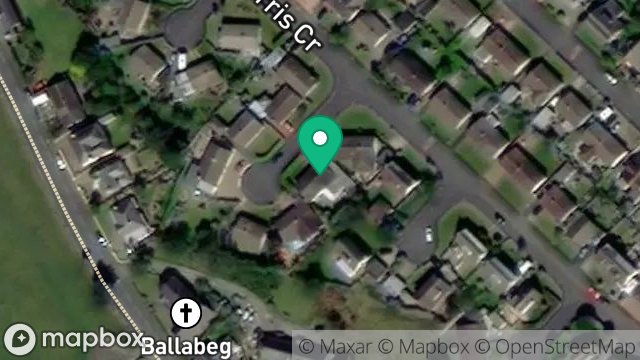 Map showing 120, BALLANORRIS CRESCENT, BALLABEG, CASTLETOWN, ISLE OF MAN, IM9 4EX