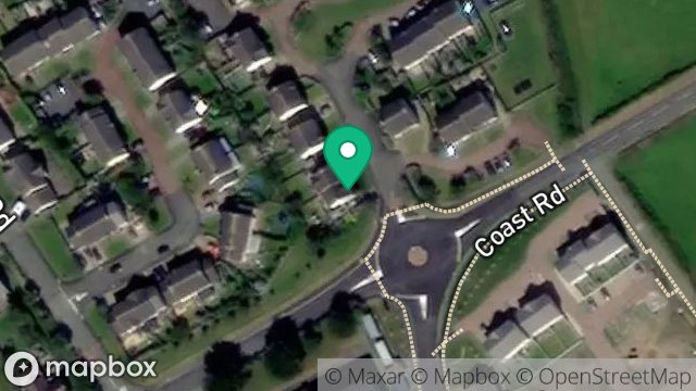 Map showing 1, REAYRT AALIN, PEEL, ISLE OF MAN, IM5 1US