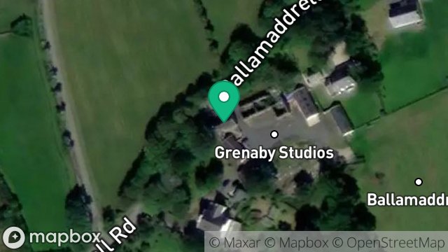 Map showing OLD BALLAMADDRELL ARTIST STUDIOS, GRENABY ROAD, BALLABEG, CASTLETOWN, ISLE OF MAN, IM9 4HD