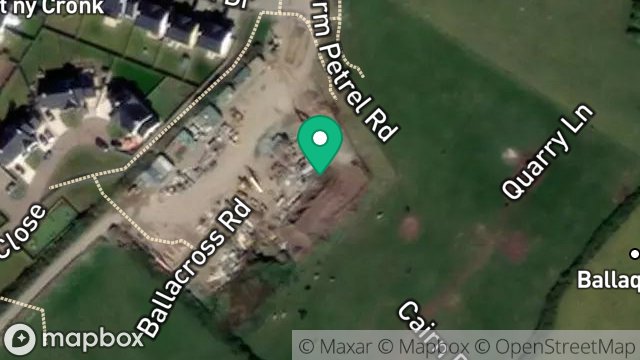 Map showing 2, BALLACROSS ROAD, SLIEAU WHALLIAN VIEW, PEEL, ISLE OF MAN, IM5 1QP