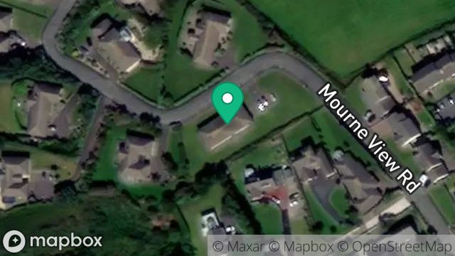 Map showing 1, MOURNE VIEW, PEEL, ISLE OF MAN, IM5 1UJ