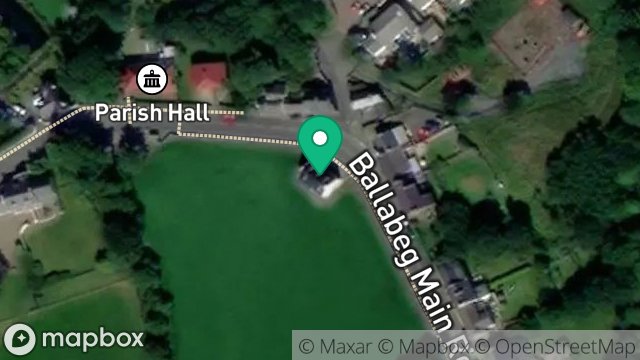 Map showing THE FRIARY APARTMENTS, MAIN ROAD, BALLABEG, CASTLETOWN, ISLE OF MAN, IM9 4HA