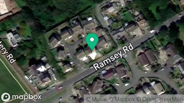 Map showing 8, ST. PATRICKS VIEW, RAMSEY ROAD, PEEL, ISLE OF MAN, IM5 1UR