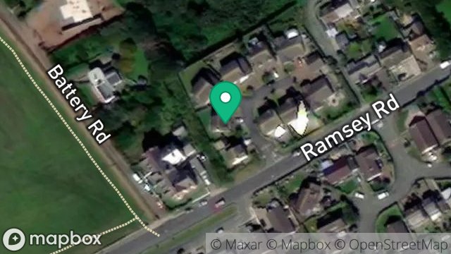 Map showing 2, ST. PATRICKS VIEW, RAMSEY ROAD, PEEL, ISLE OF MAN, IM5 1UR