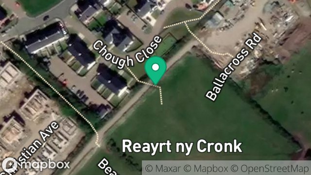 Map showing FIELDS 311825 311826 311827 314444 AND 315097, POORTOWN ROAD, PEEL, ISLE OF MAN, IM5 1GS