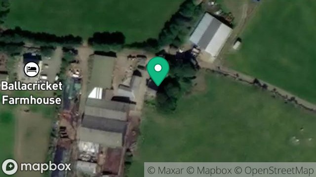 Map showing BALLACRICKET FARM, RONAGUE, CASTLETOWN, ISLE OF MAN, IM9 4HQ