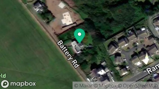 Map showing GREYSTONES, BATTERY ROAD, PEEL, ISLE OF MAN, IM5 1UD