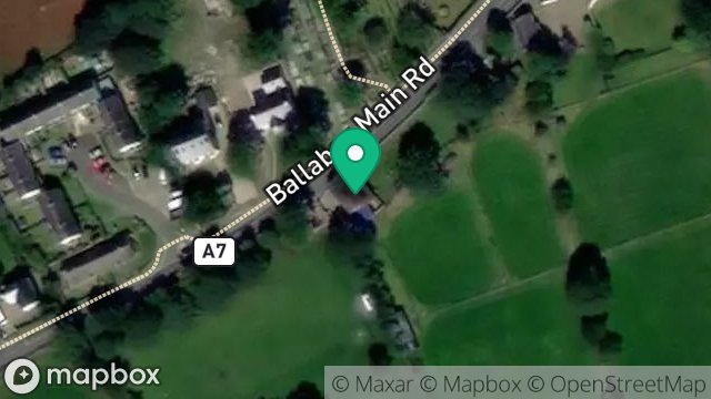 Map showing STABLES AND LAND OPPOSITE VICARAGE AND ADJACENT TO, MAIN ROAD, BALLABEG, CASTLETOWN, ISLE OF MAN, IM9 4EE