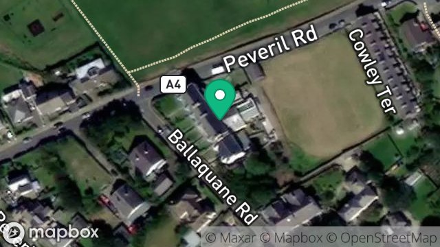 Map showing 3, BALLAQUANE ROAD, PEEL, ISLE OF MAN, IM5 1PP