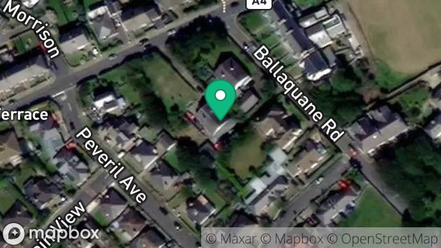Map showing EBOR, PEVERIL ROAD, PEEL, ISLE OF MAN, IM5 1PW