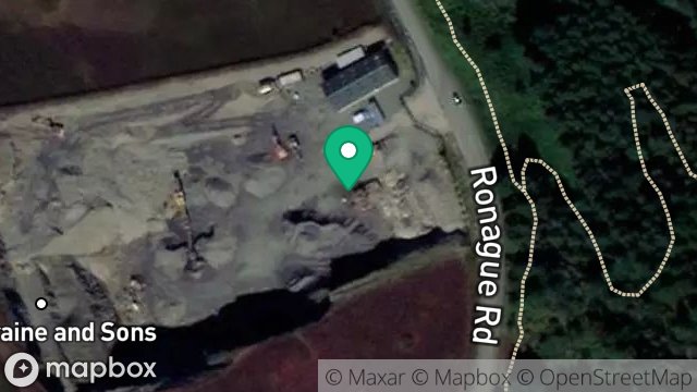 Map showing CRINGLE QUARRY, POSTAL LOCALITY, RONAGUE, CASTLETOWN, ISLE OF MAN, IM9 4HJ