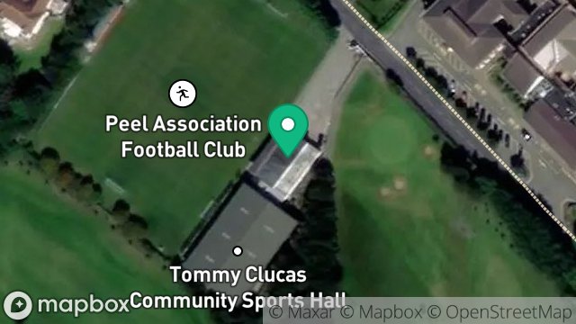 Map showing CLUB HOUSE, DOUGLAS ROAD, PEEL, ISLE OF MAN, IM5 1LJ