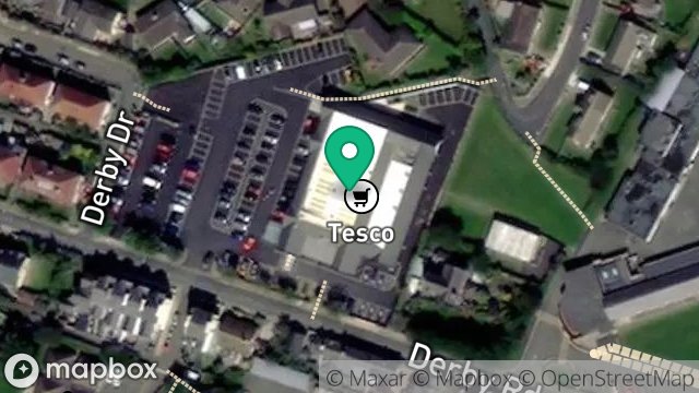 Map showing SHOPRITE LTD, DERBY ROAD, PEEL, ISLE OF MAN, IM5 1HP