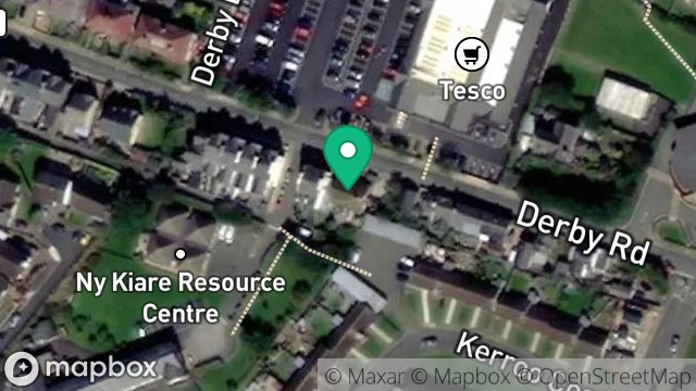 Map showing 38, DERBY ROAD, PEEL, ISLE OF MAN, IM5 1HP