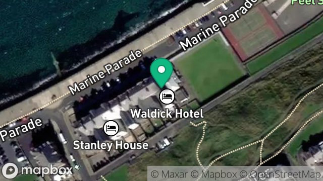 Map showing 9, MARINE PARADE, PEEL, ISLE OF MAN, IM5 1PB