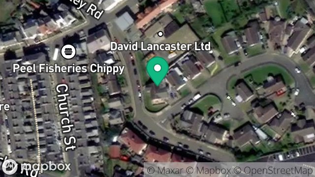 Map showing 1, CLOSE CUBBON, PEEL, ISLE OF MAN, IM5 1NS
